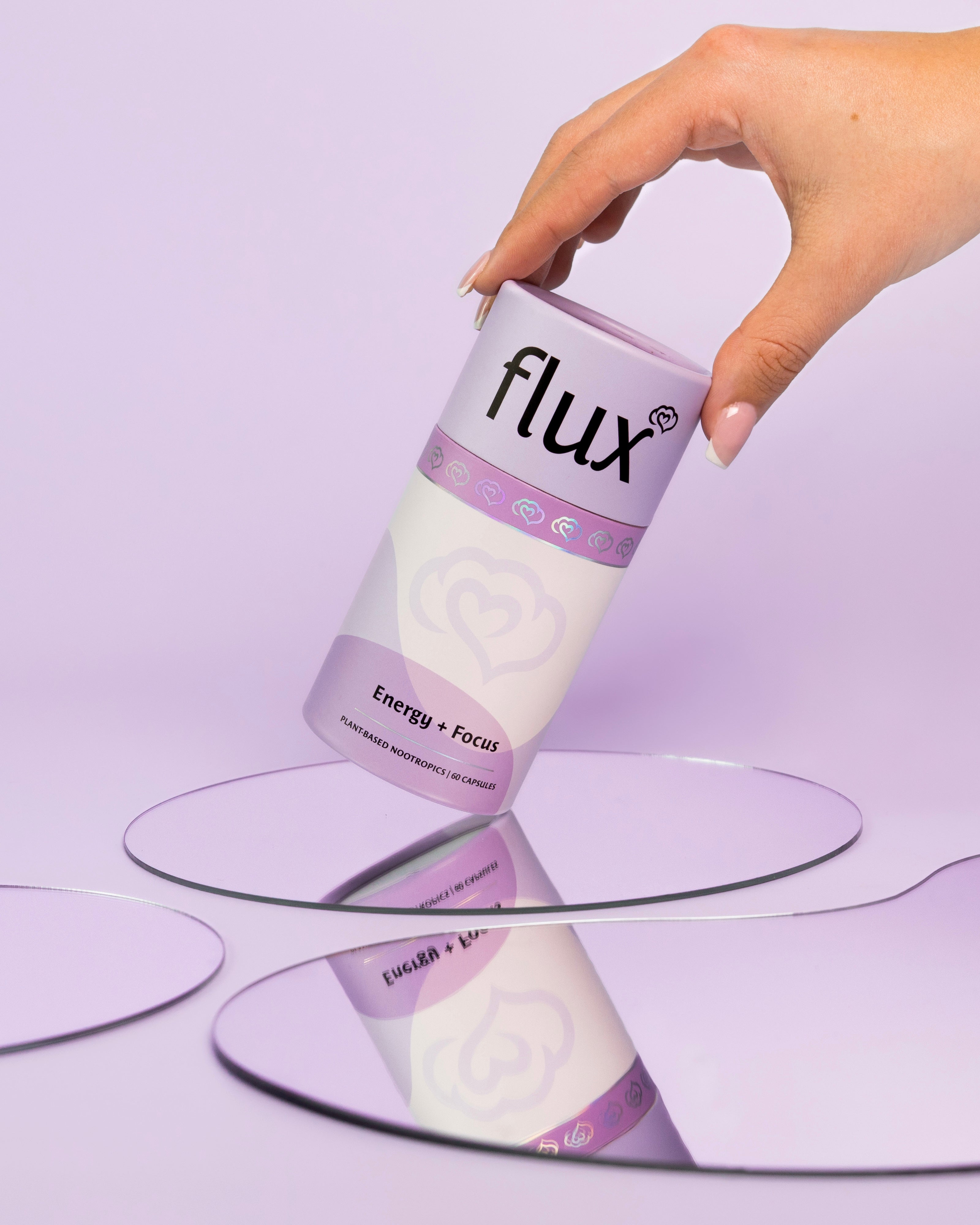 purple nootropics packaging with brain logo